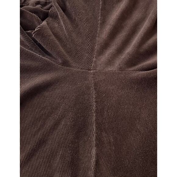 MOUNTAIN LAKE CASUALS HI-RISE PANTS, WOMENS, L, BROWN, DRAWCORD, BRUSHED COTTON - Picture 7 of 9